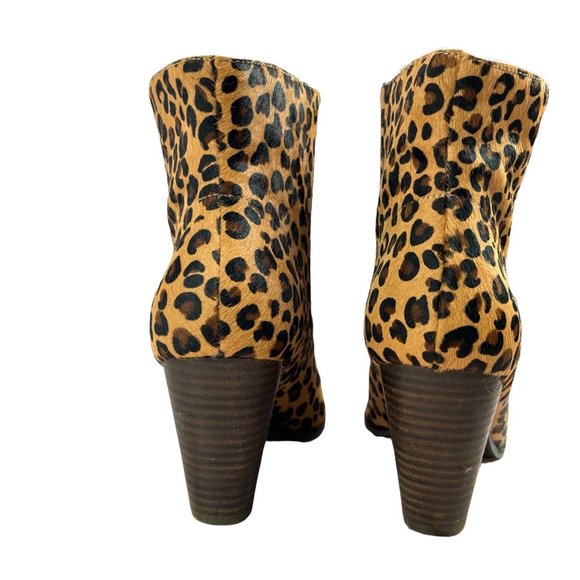 Lucky Brand Munise Leopard Print Calf Hair Booties Slip On Size 9 - Picture 5 of 10
